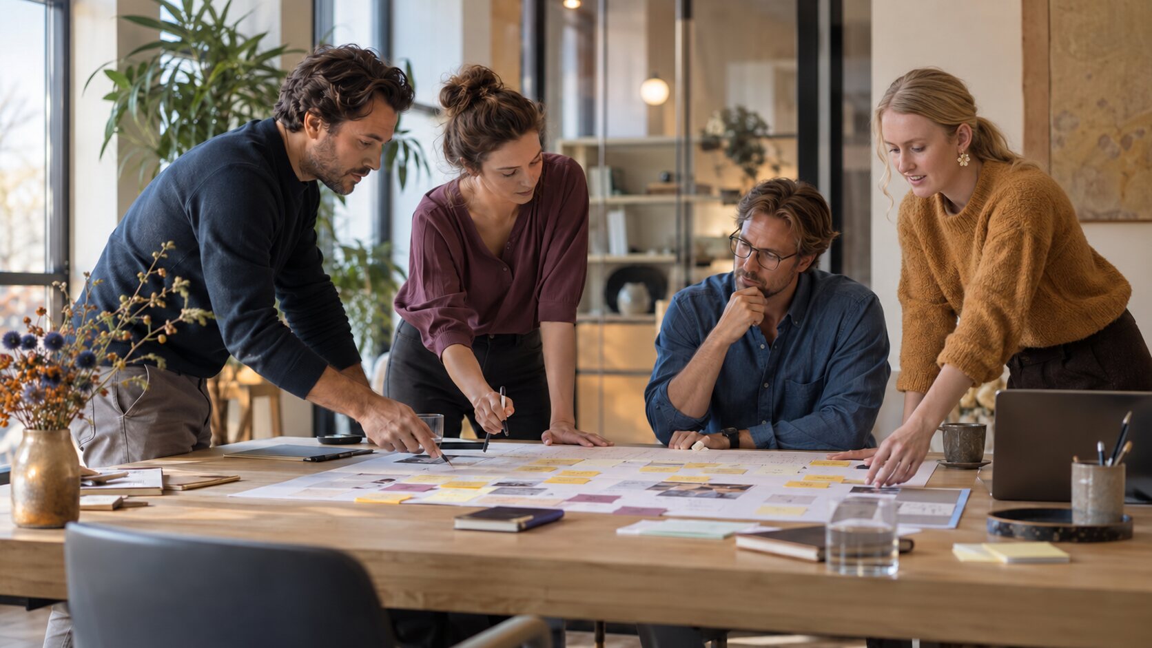 Team brengt gezamenlijk een werkproces in kaart